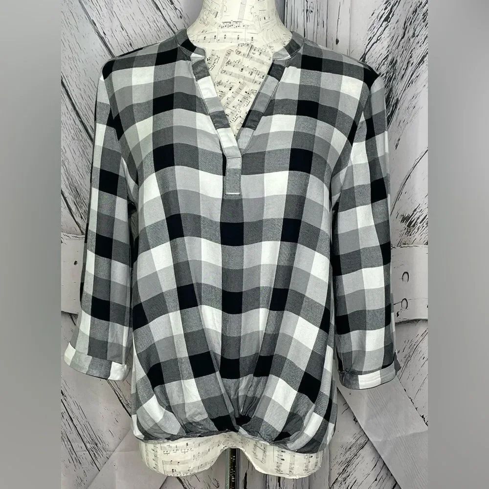 Como Vintage Checked High Low Top M